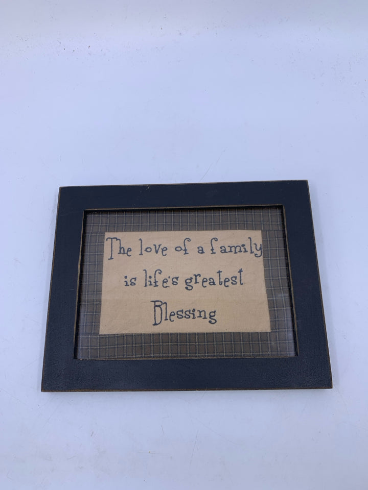 THE LOVE OF A FAMILY WALL HANGING.