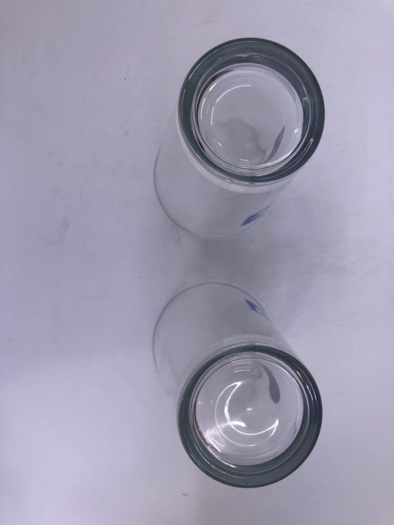 2 BUD LIGHT BEER GLASSES.