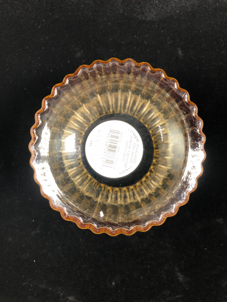 GOLD OMBRE GLASS VASE.