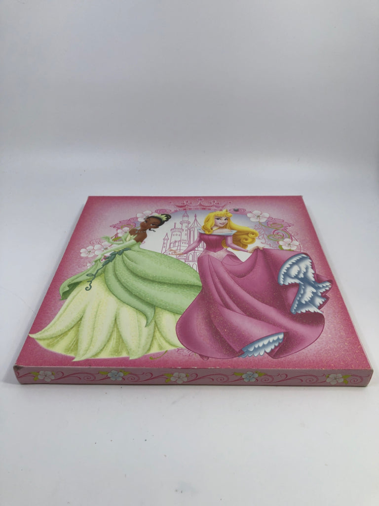 TIANA AND SLEEPING BEAUTY CANVAS WALL ART.