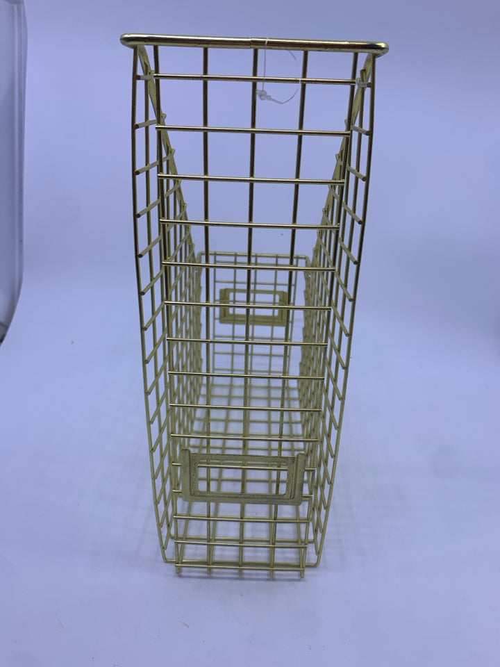 GOLD METAL MESH FILE ORGANIZER.