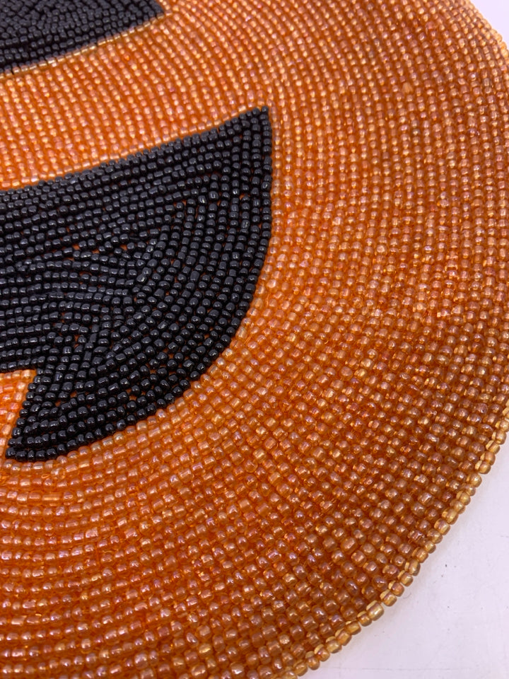 BEADED PUMPKIN CENTERPIECE FABRIC.