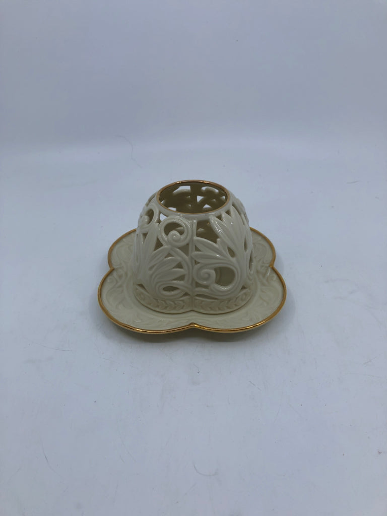 2PC LENOX TEA LIGHT HOLDER.