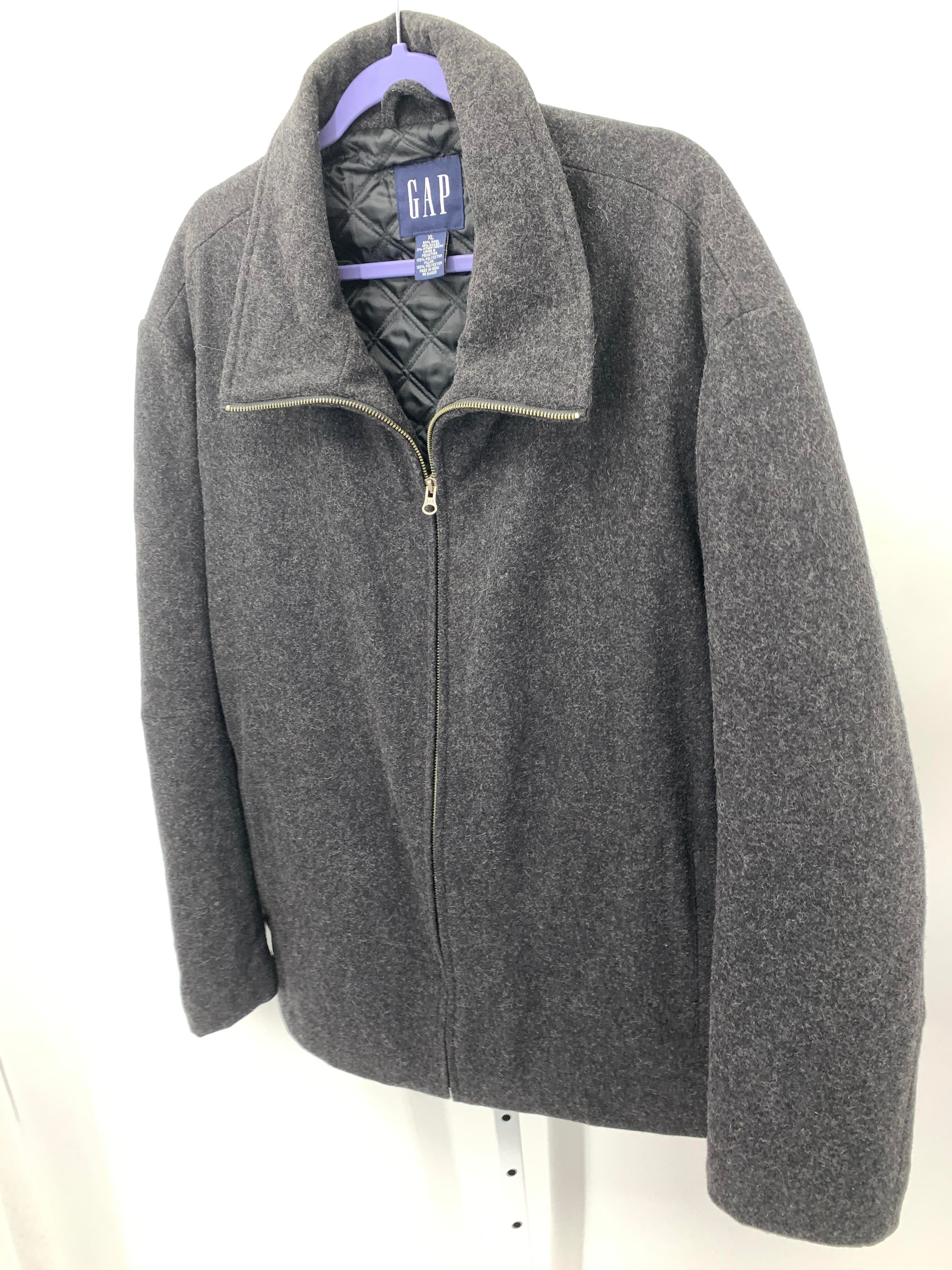 WOOL BLEND ZIP UP JACKET