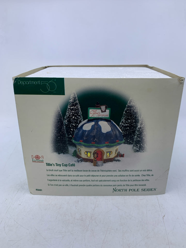 TILLIE'S TINY CUP CAFE- NORTH POLE- DEPT 56.