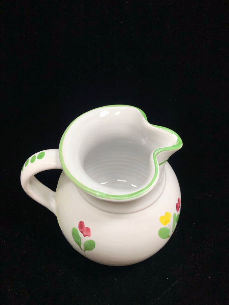 FLOWER PAINTED PITCHER.