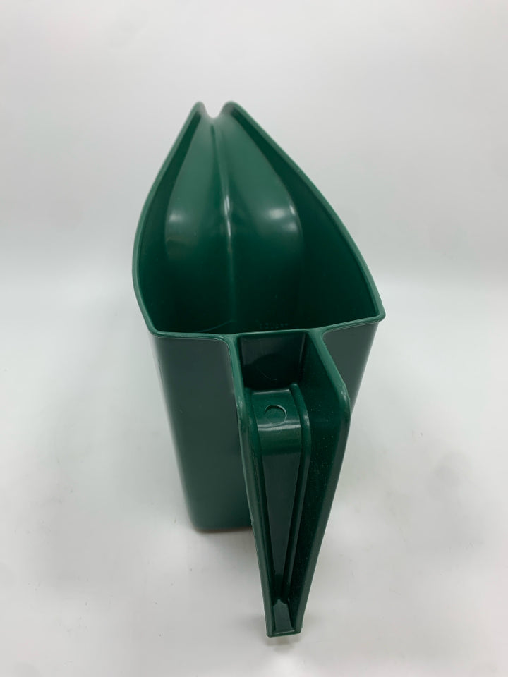 GREEN PLASTIC WATERING CAN.