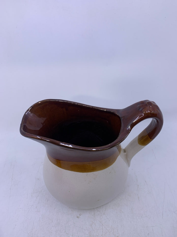 IVORY/ BROWN PITCHER.