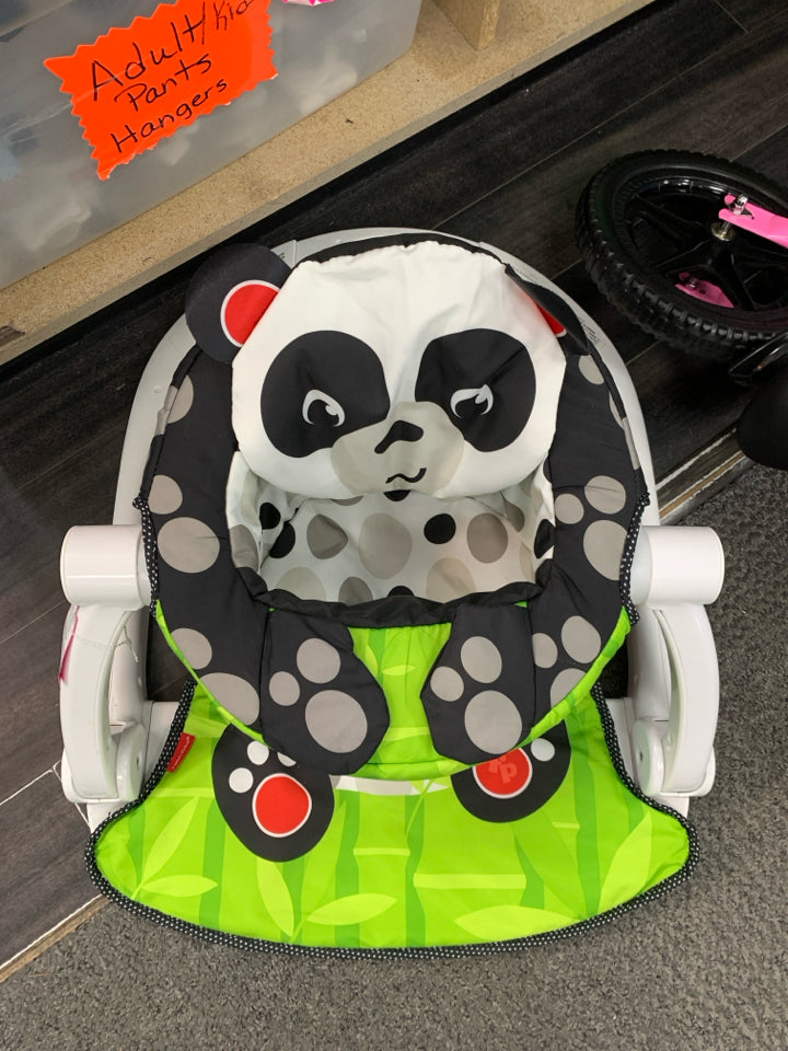 Fisher-Price Portable Baby Chair Sit-Me-Up Floor Seat-Panda Paws *MISSING TOYS