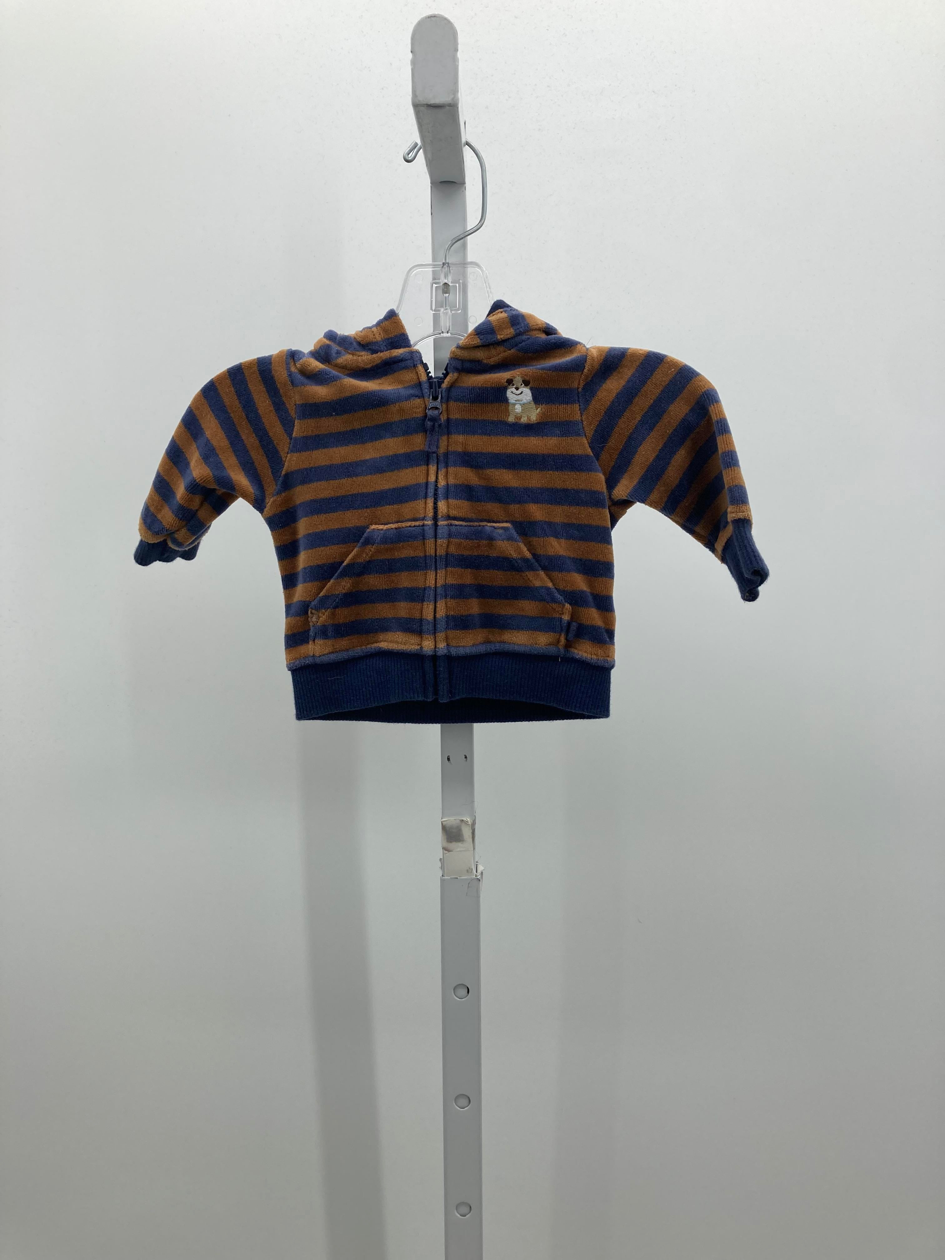 BROWN STRIPES HOODED ZIP