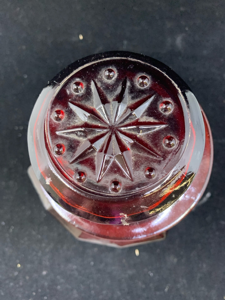VTG CRANBERRY CANISTER.