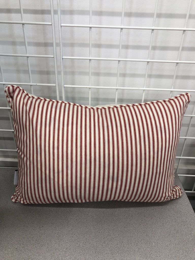 TEXTURED RED TRUCK PILLOW.