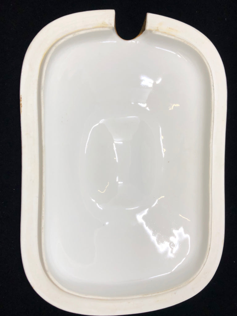 VTG LIMOGES COVERED SERVER- T&V MARGUERITE BROWN BLOSSOM.