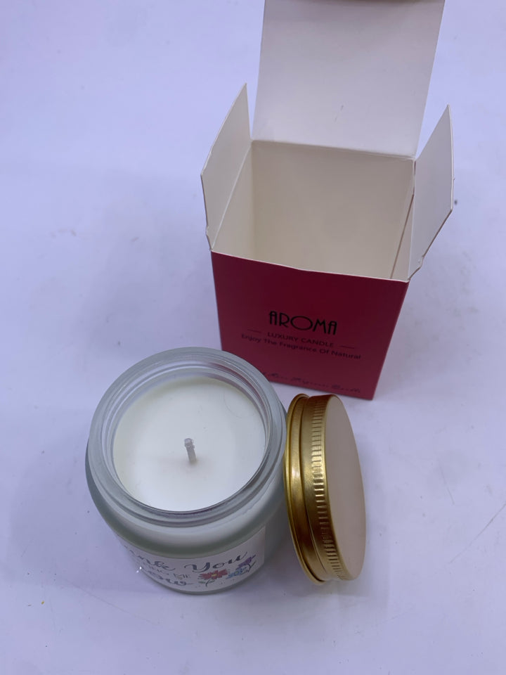 NIB THANK YOU CANDLE-AROMA.
