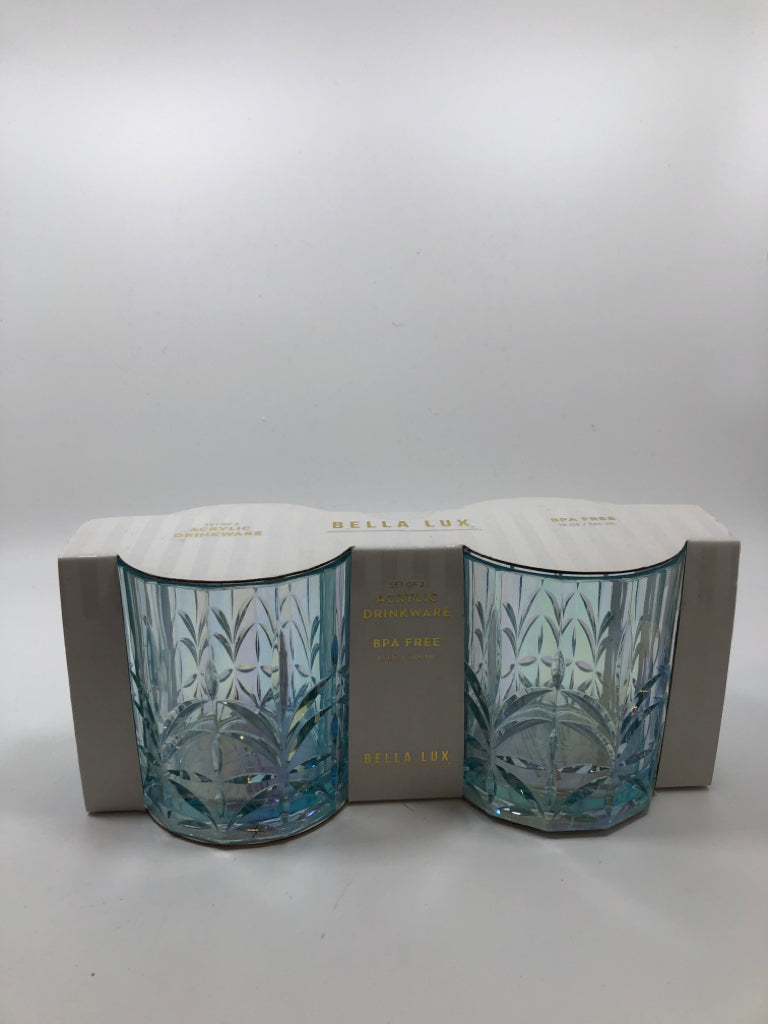 NIP 2 IRIDESCENT ACRYLIC DRINKWARE.