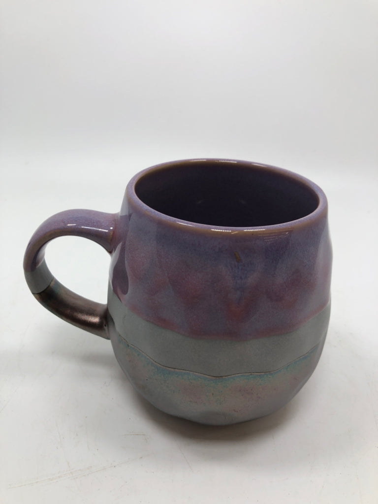 LA ROCHELLE METALLIC PURPLE GLAZE MUG.