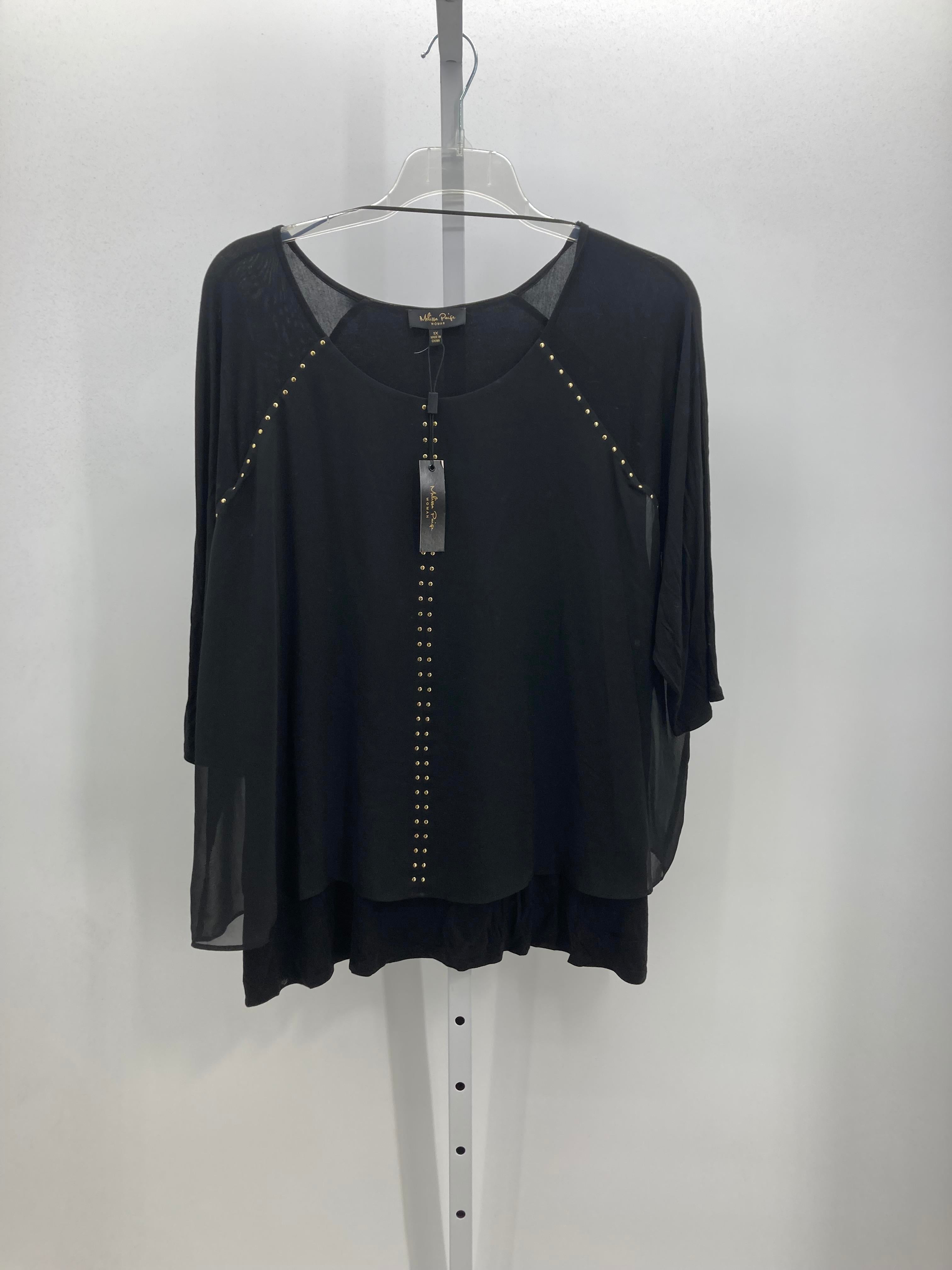 Size 1X Womens 3/4 Sleeve Shirt