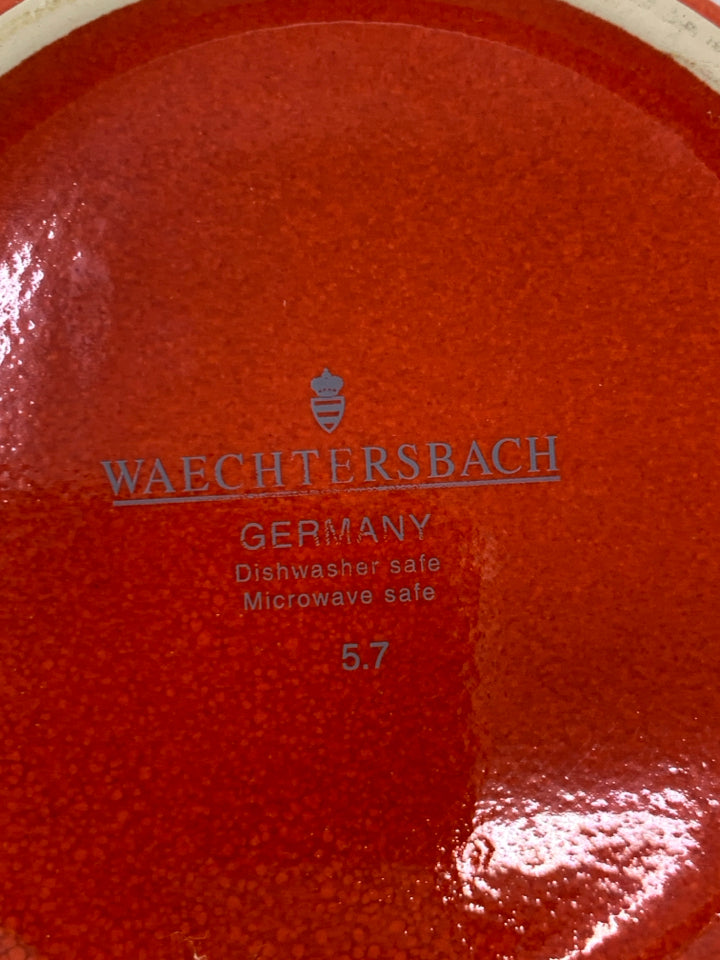 WAECHTERBACH RED CHRISTMAS TREE SUGAR BOWL.