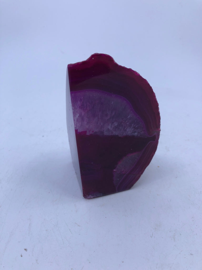PINK POLISHED CUT GEODE ROCK.