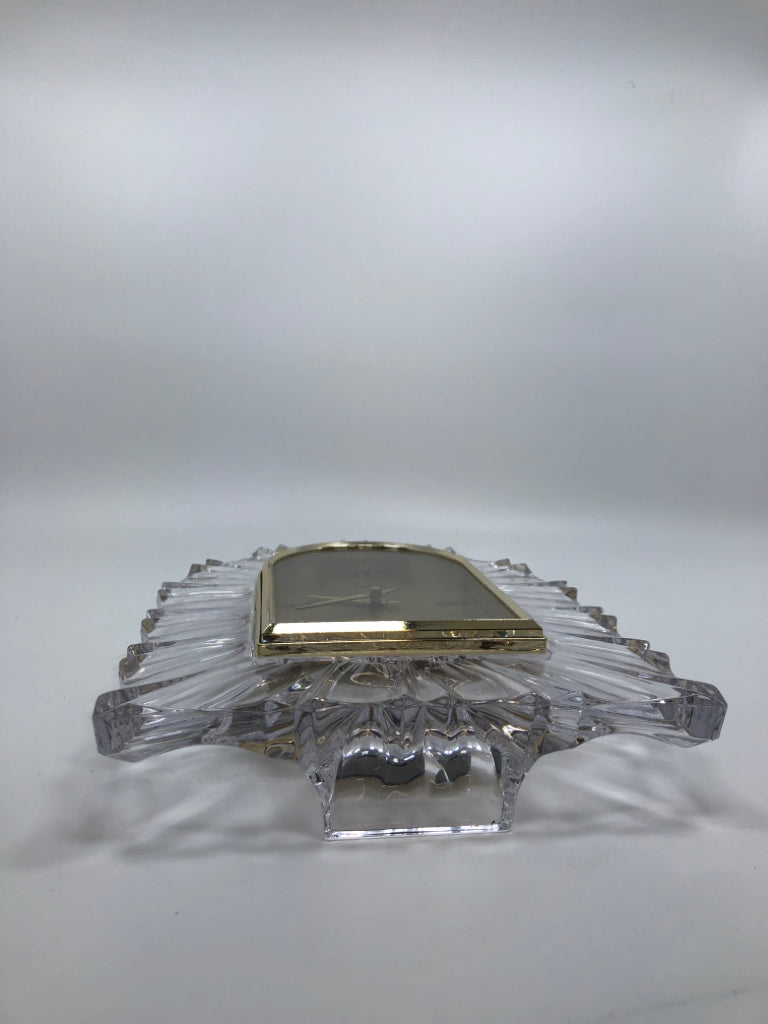 STANDING MIKASA CRYSTAL CLOCK.