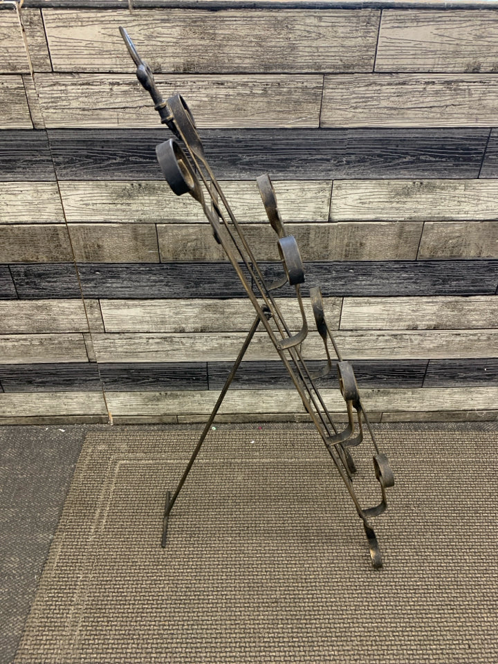 STANDING METAL MAGAZINE RACK.