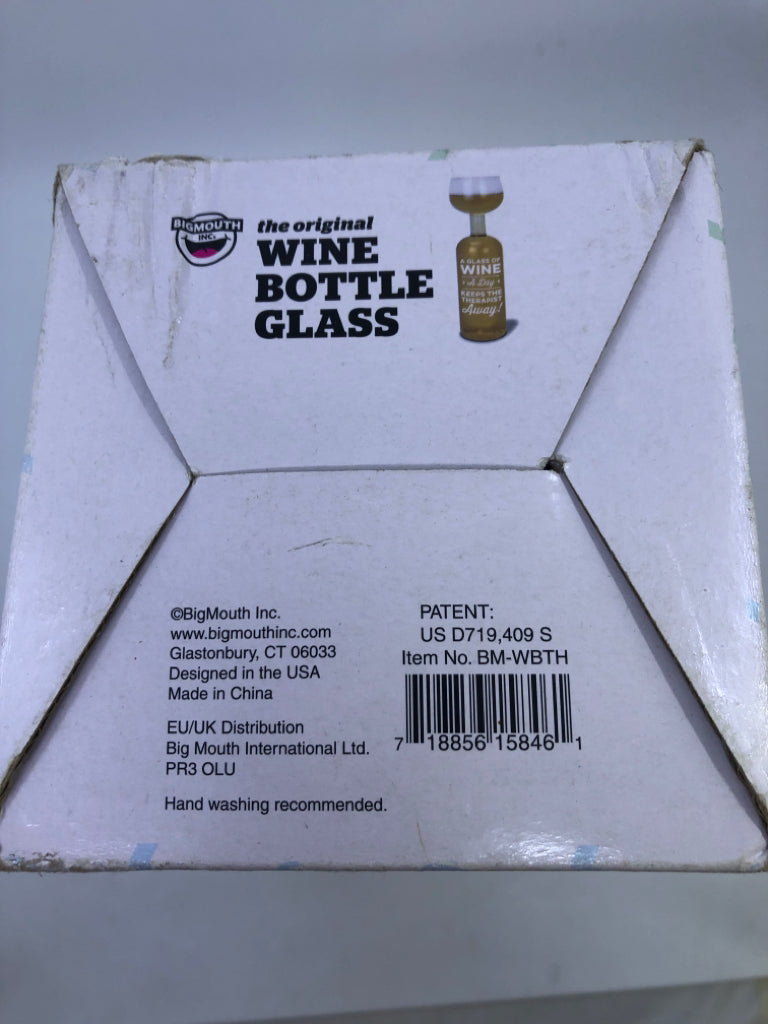 NIP WINE BOTTLE GLASS BIGMOUTH INC.