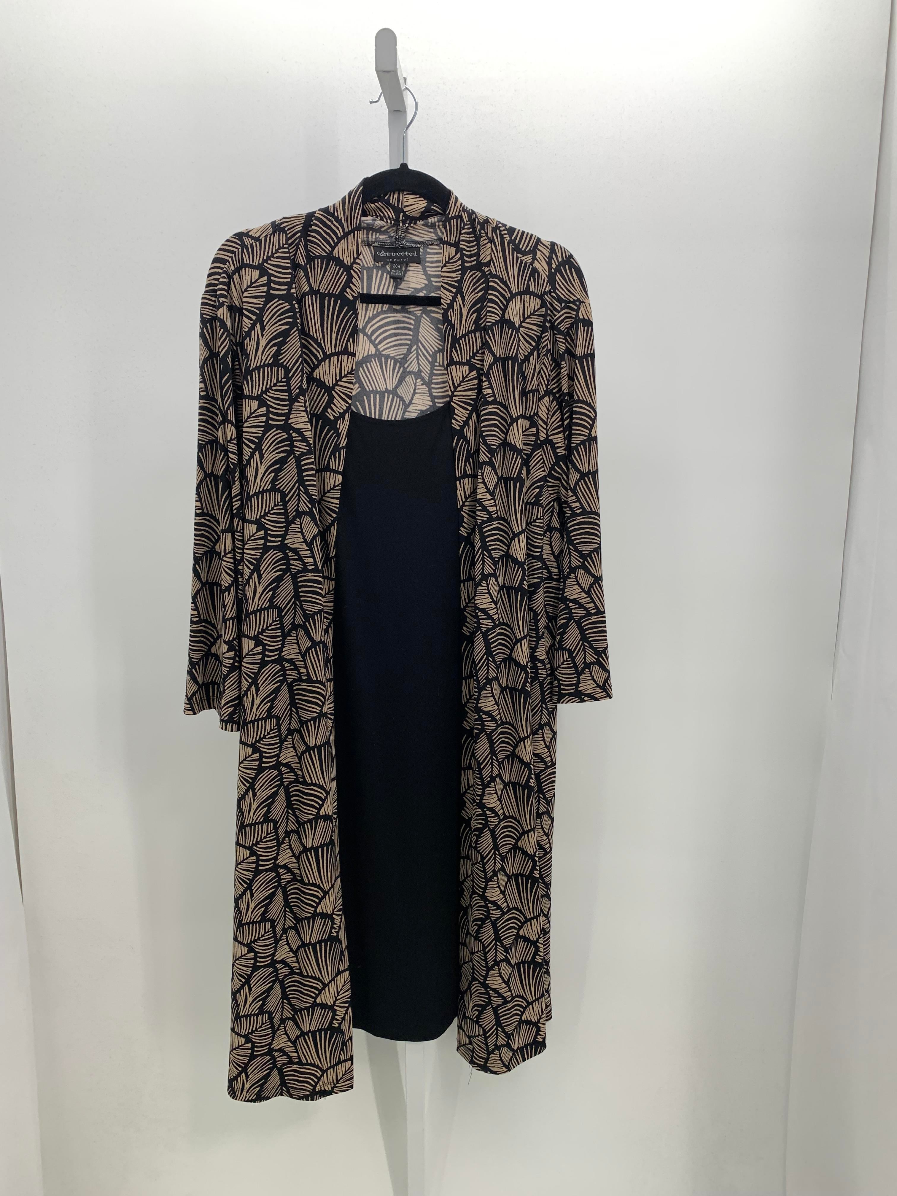 connected apparel Size 24 W Womens 3/4 Sleeve Dress