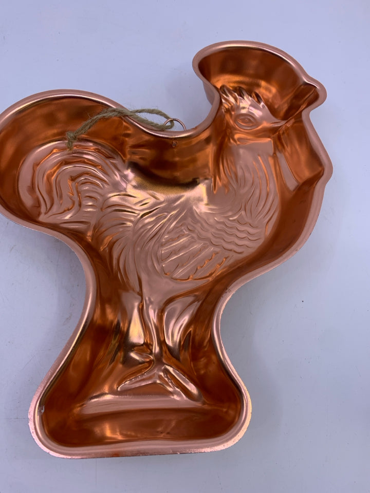 COPPER ROOSTER MOLD WALL ART.