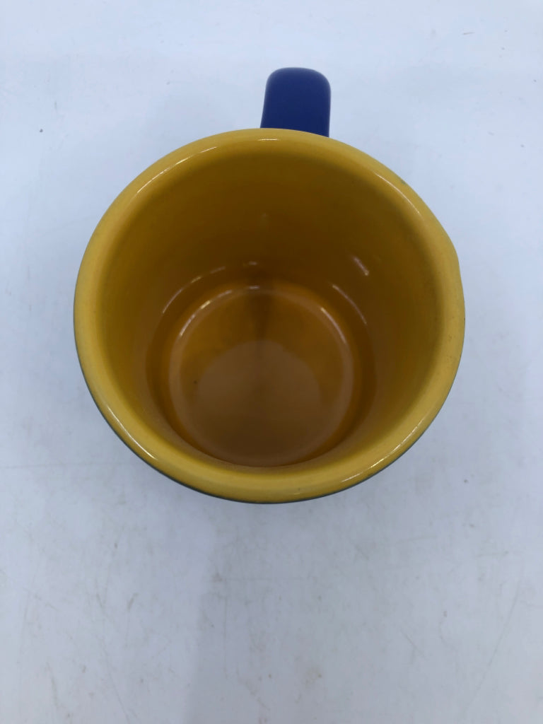 BLUE AND YELLOW TWEETY BIRD MUG.