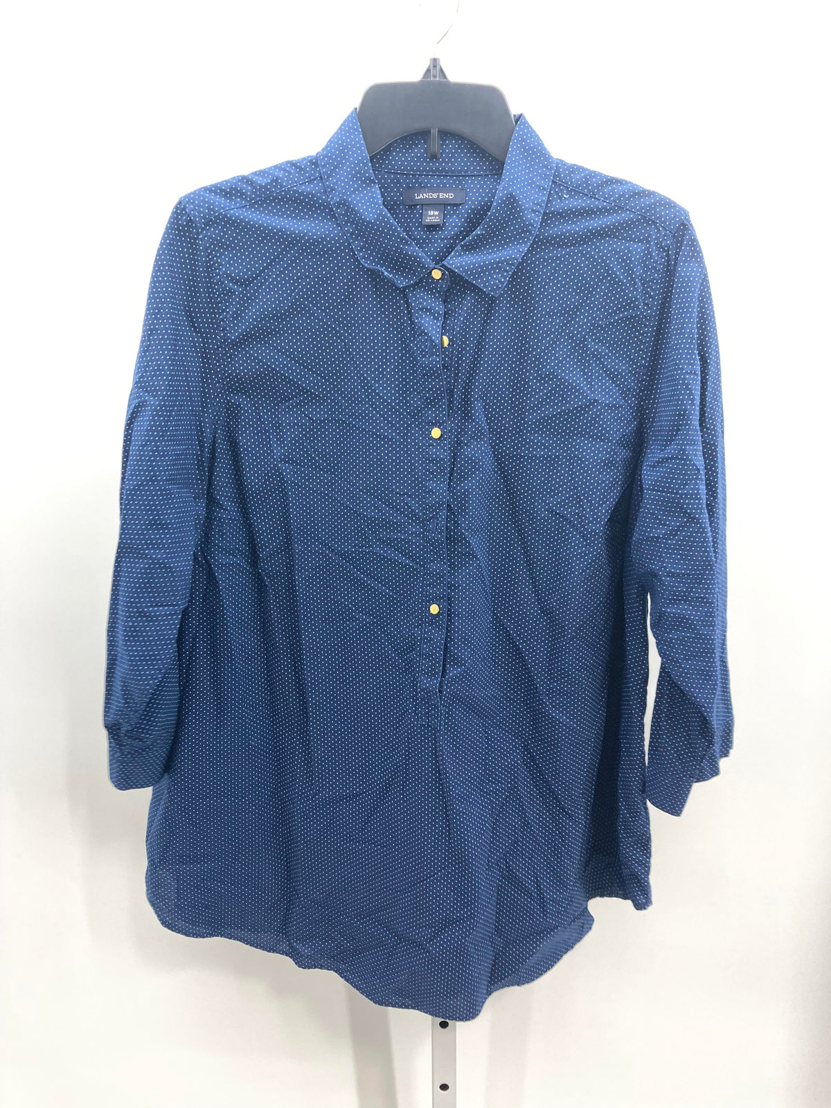 Lands End Size 18 W Womens Long Sleeve Shirt