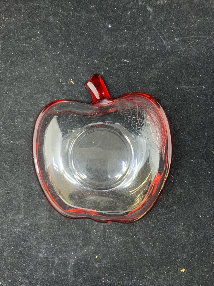 RED RIM APPLE BOWL.