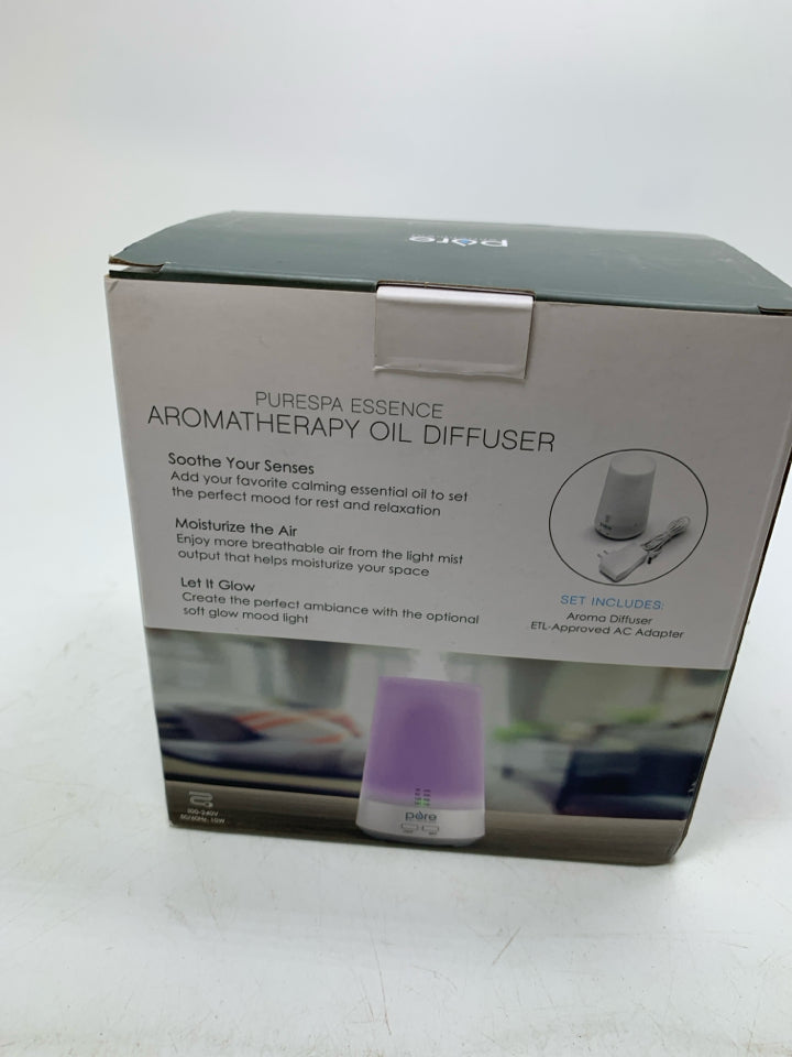 NIB PURE PURESPA ESSENCE AROMATHERAPY OIL DIFFUSER.