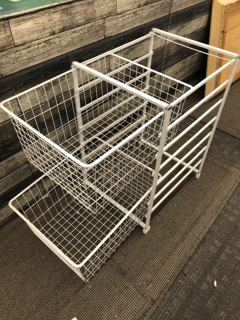 2 TIER WIRE METAL DRAWERS/CLOSET ORGANIZER.