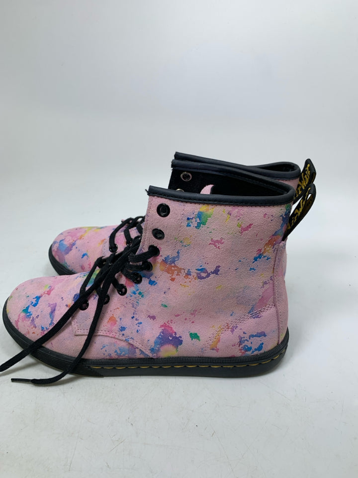 Dr Doc Martens Sheridan Confetti Combat Boots *Minor Wear Interior/Laces