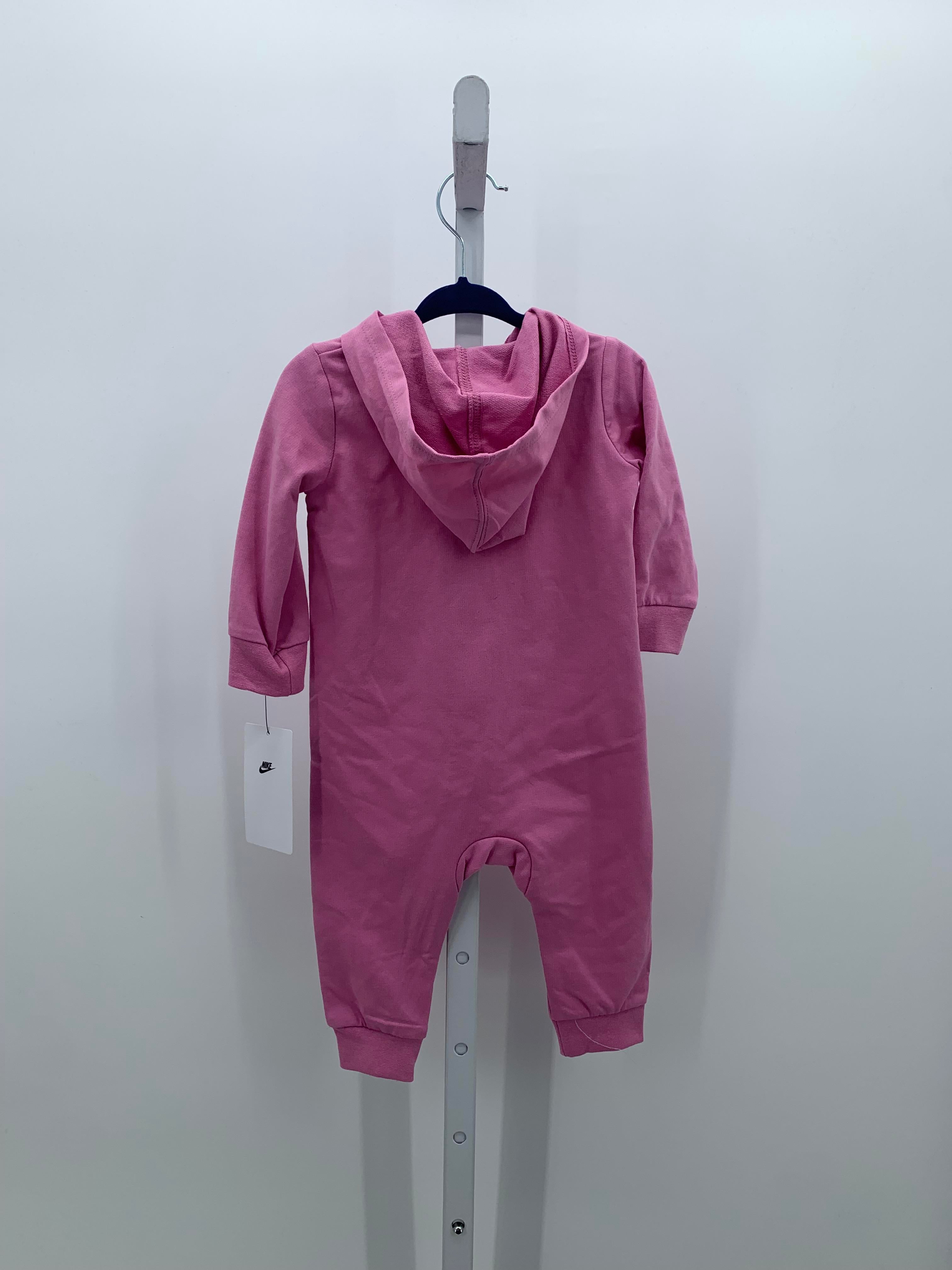 Nike Size 9 Months Girls Long Slv. Romper