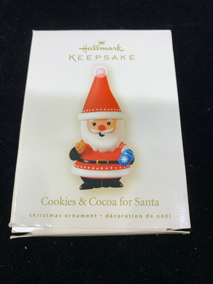 HALLMARK COOKIES AND COCOA SANTA.