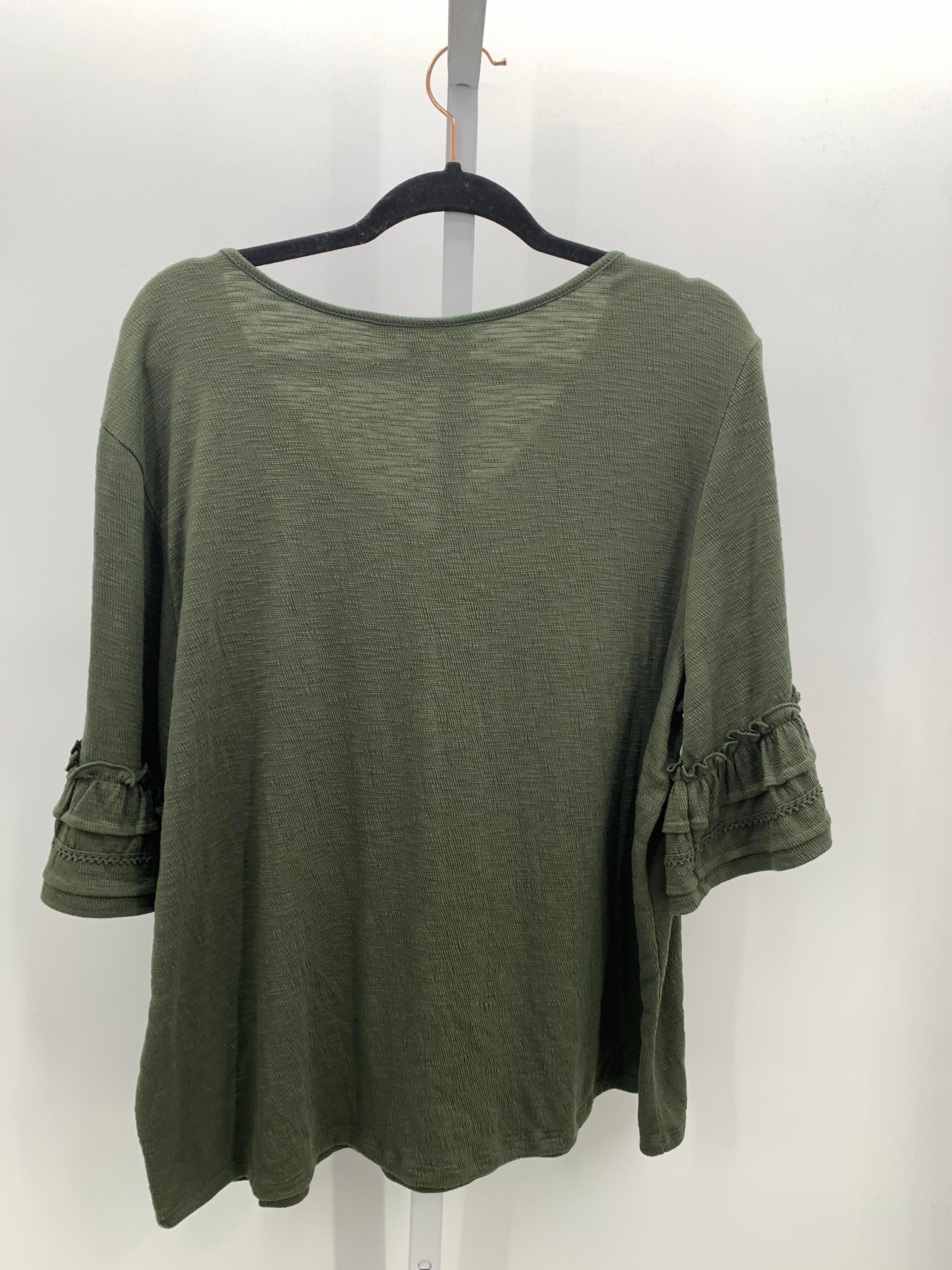 Zac & Rachel Size 1X Womens Short Sleeve Shirt
