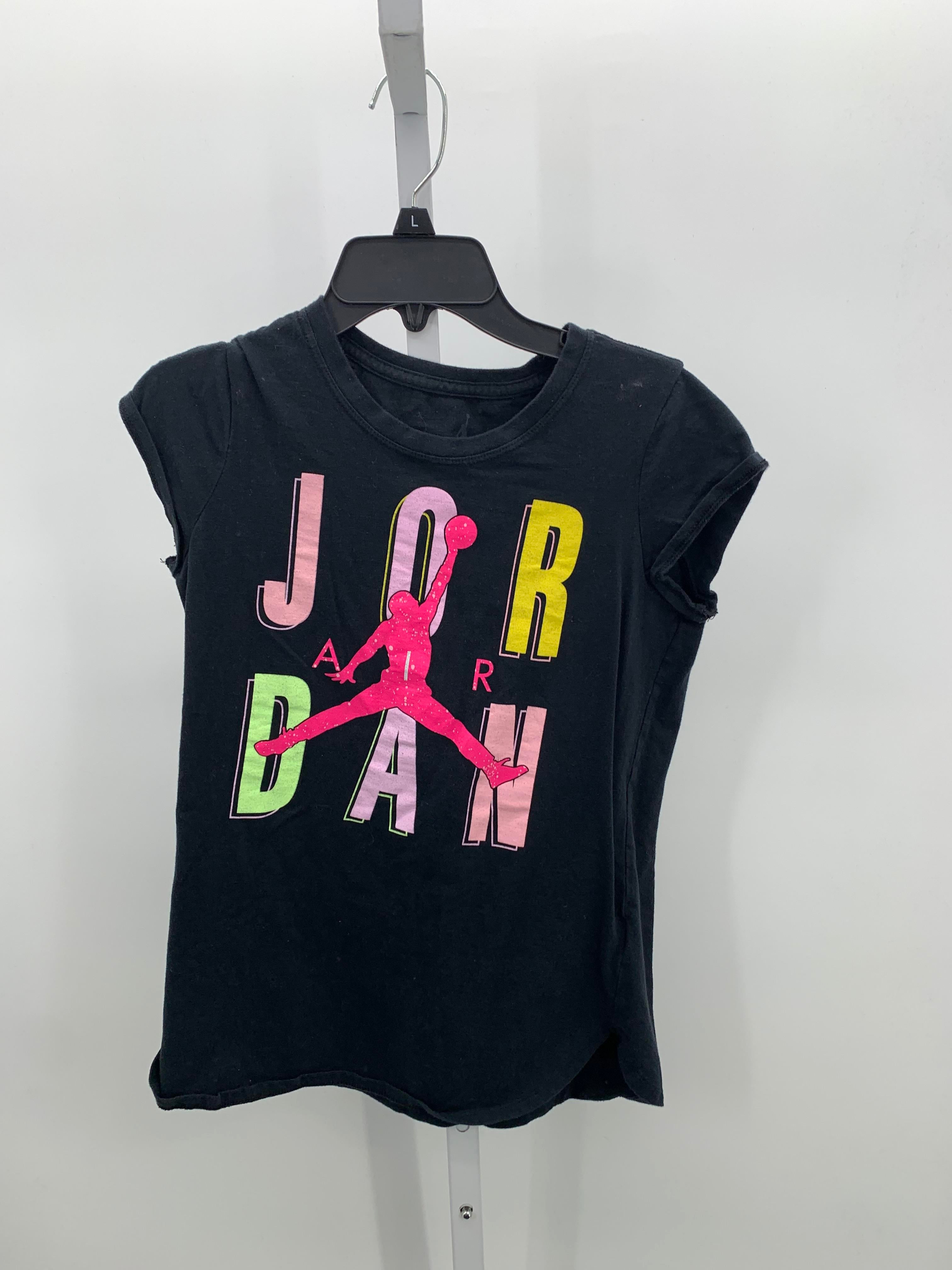 Jordan Size 12-14 Girls Short Sleeve Shirt