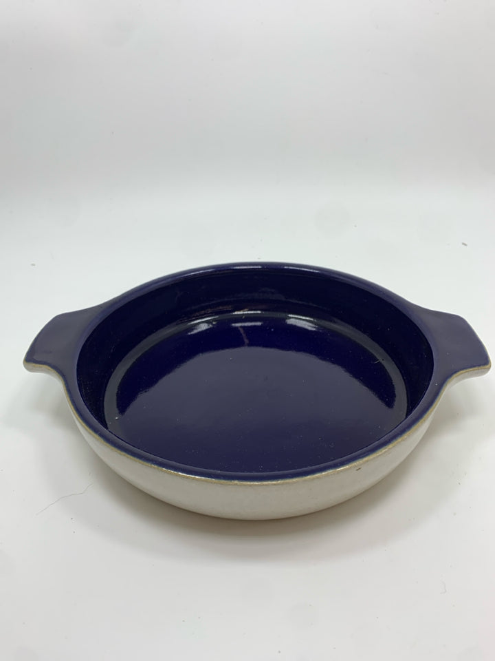 STONEWARE OVAL AU GRATIN DISH.