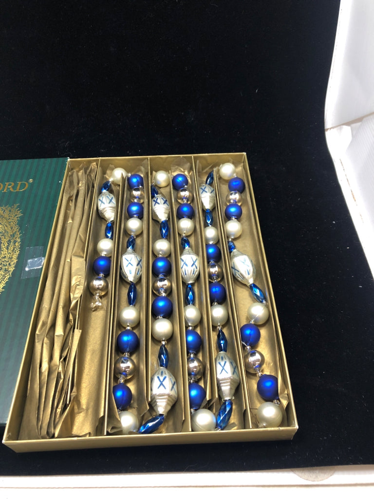 WATERFORD BLUE/WHITE DIAMOND GARLAND.
