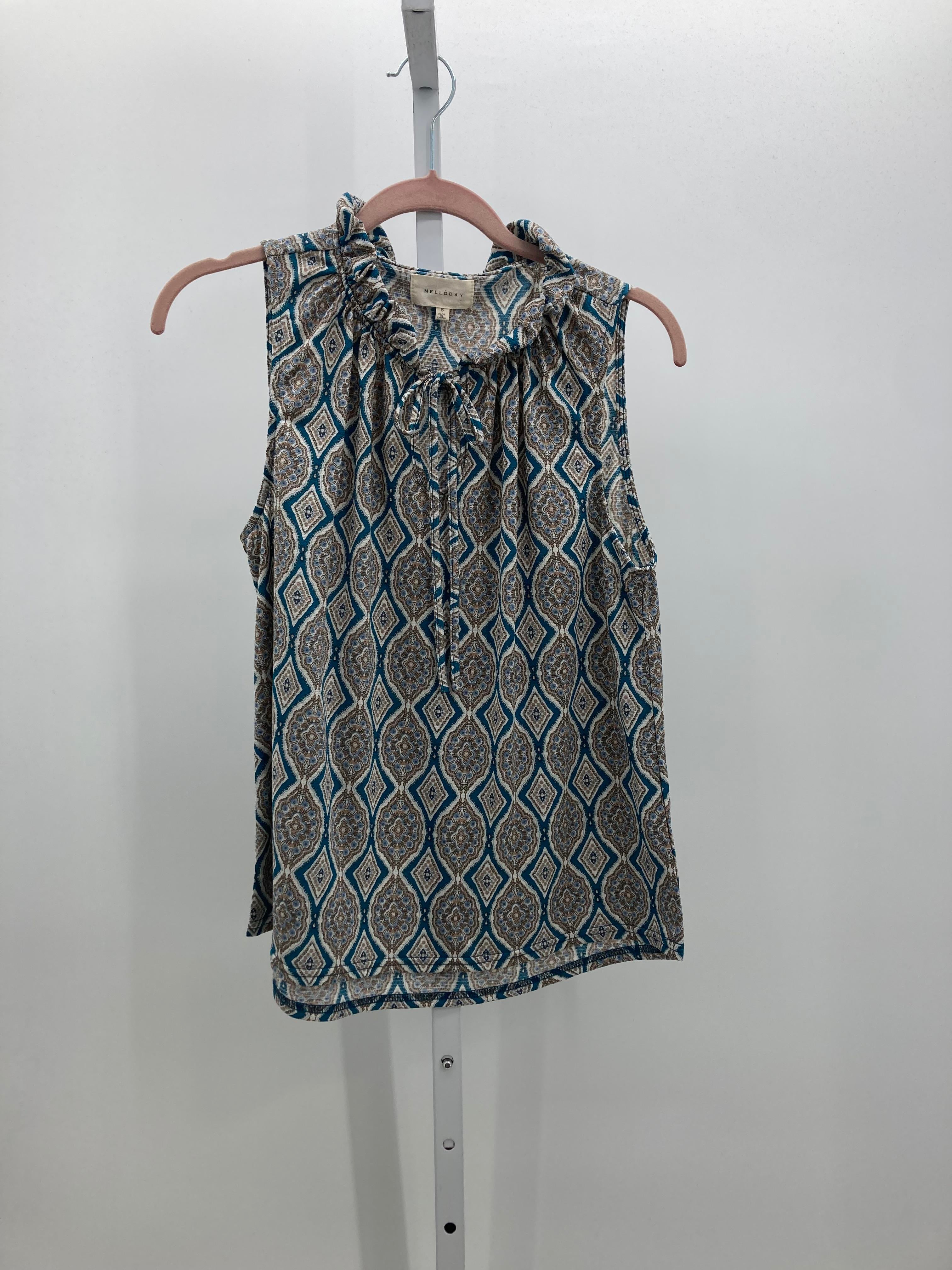 Mello Day Size Small Misses Sleeveless Shirt