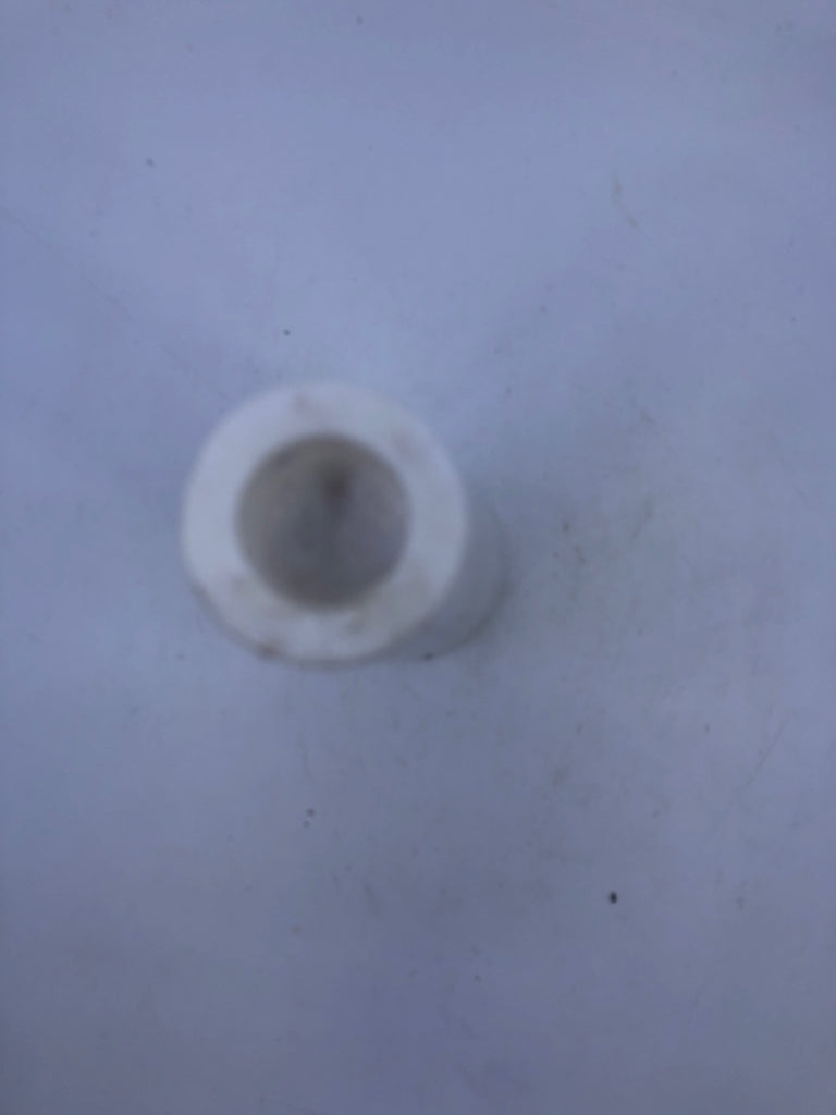 HEAVY WHITE MARBLE CANDLE HOLDER.