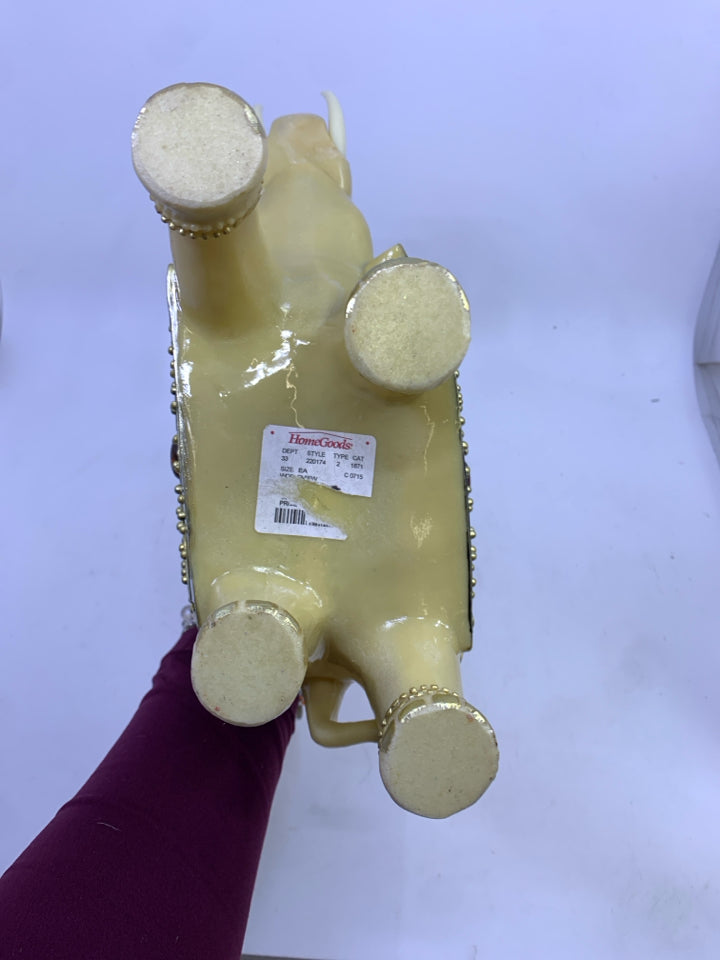 RESIN JEWELED ELEPHANT.