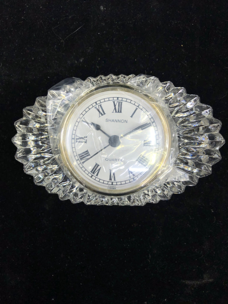 NIB SHANNON CRYSTAL CLOCK.