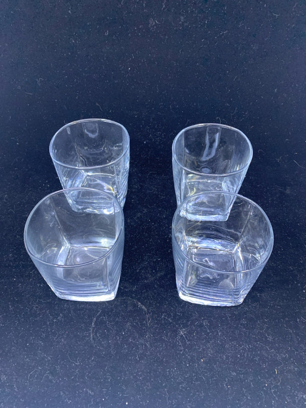 4 SHORT JUICE / COCKTAIL GLASSES.