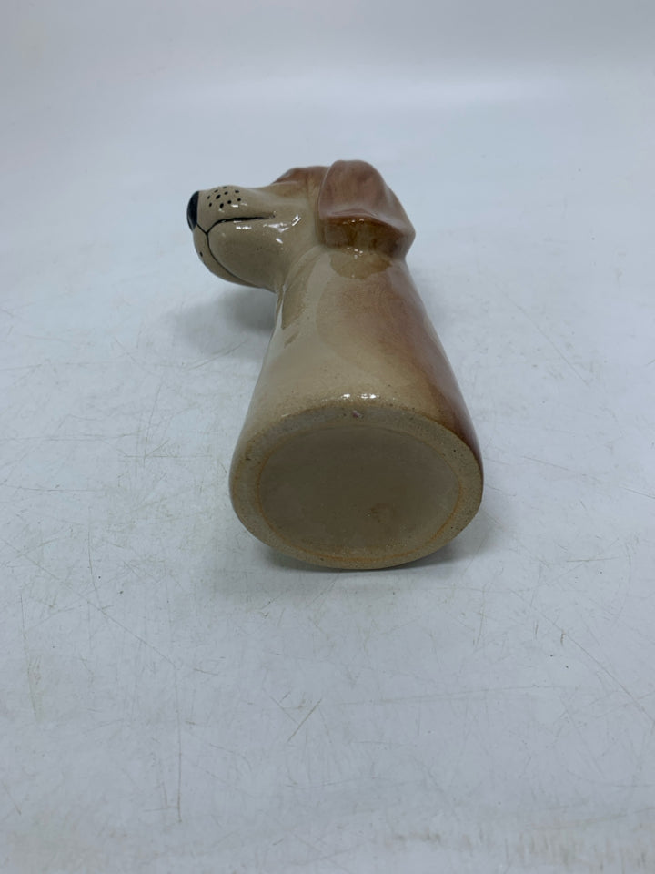 BASSET HOUND VASE.