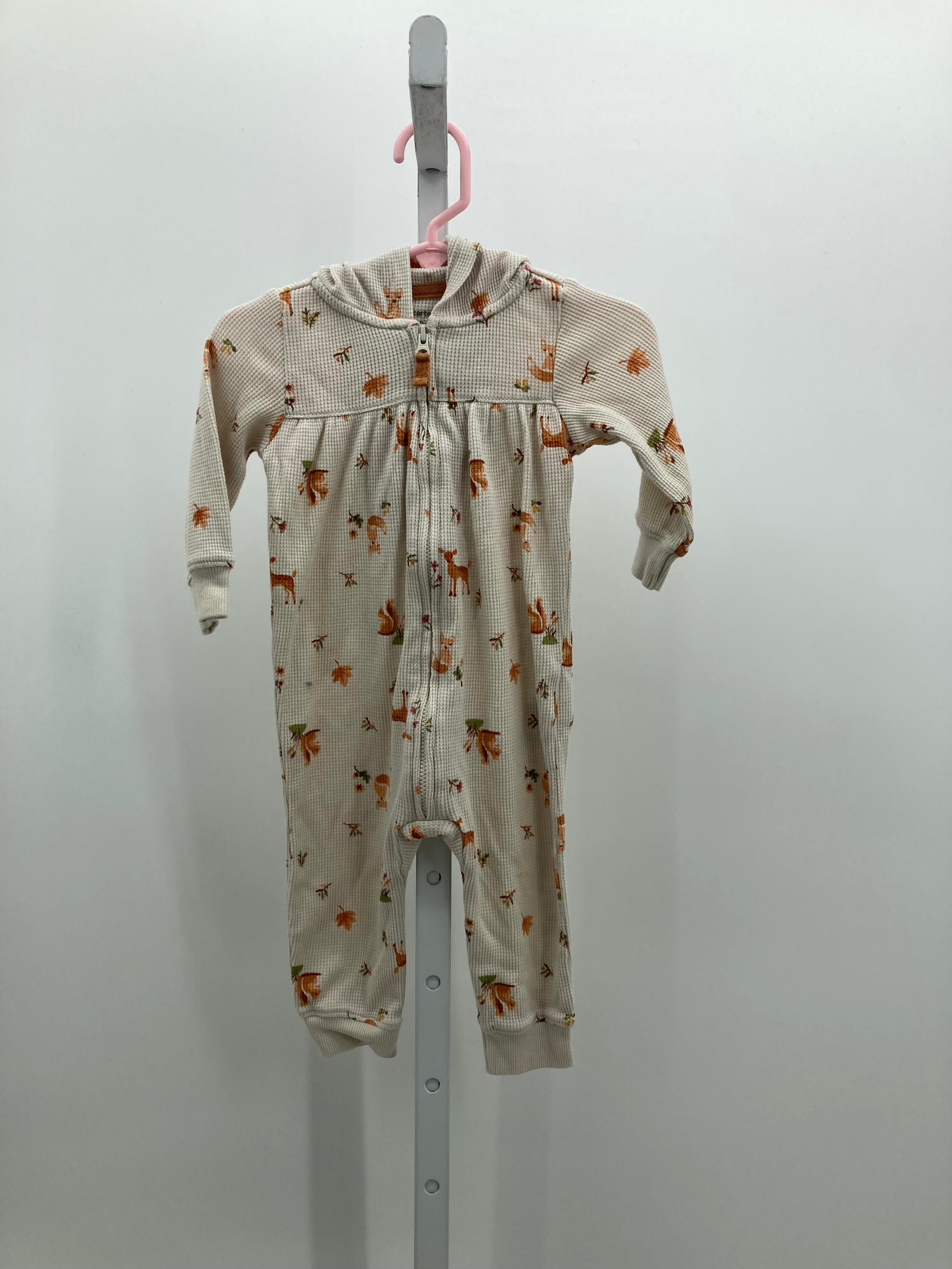 Carters Size 9 Months Girls Long Slv. Romper