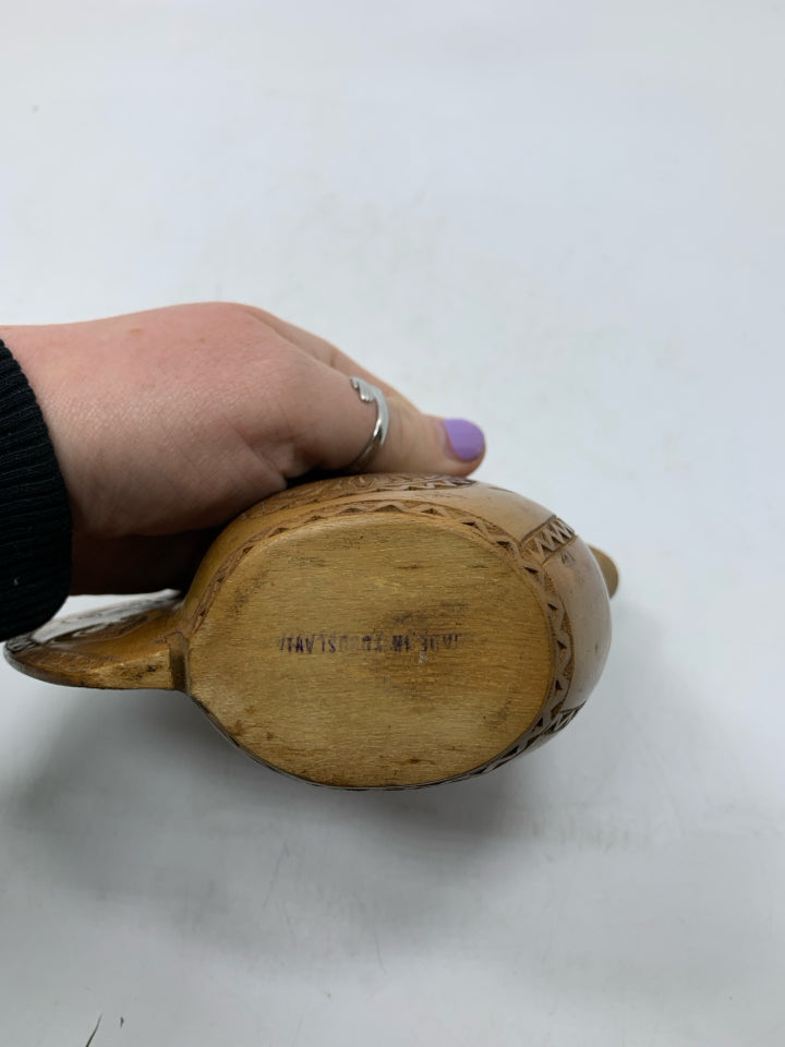 WOOD CARVED VERY DETAILED CREAMER.