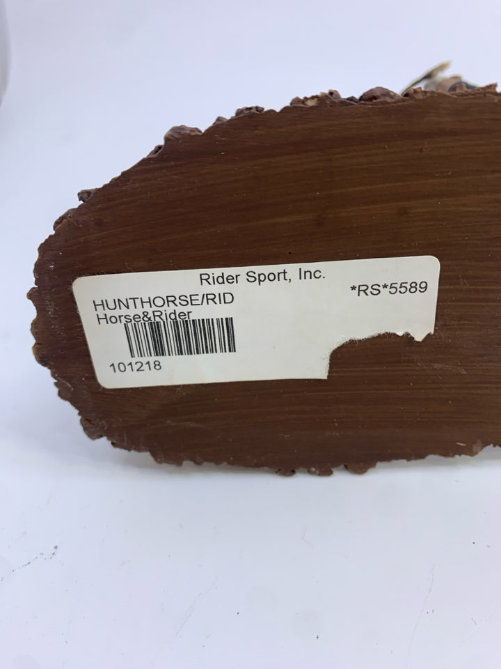 RESIN HORSE RIDER W/ TOP HAT.