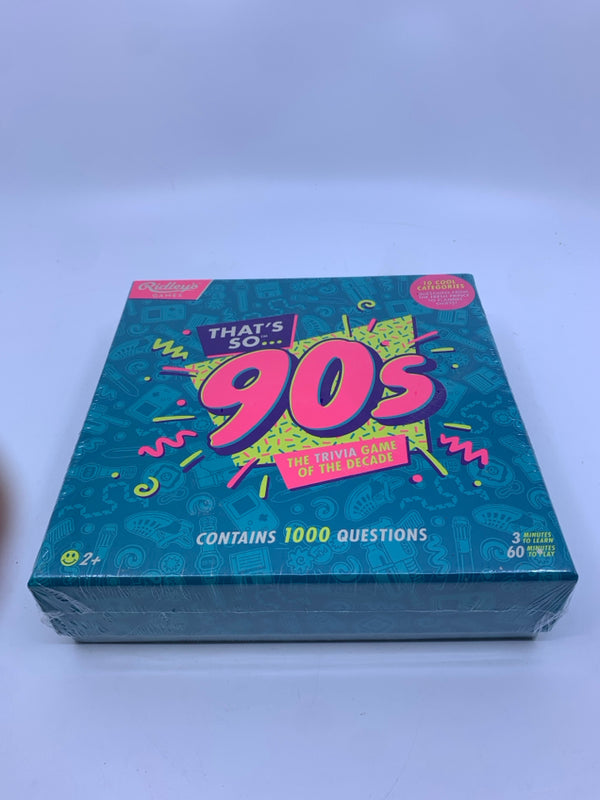 NIB THAT IS DO 90S TRIVIA GAME.